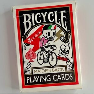RARE Bicycle Tokidoki Red Maiden Back Skull Playing Cards Deck